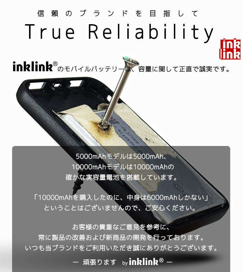 Built-in cable Compact Power Bank (10000mAh)